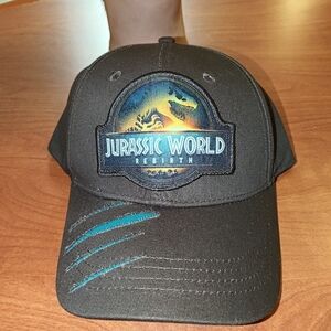 Jurassic World Rebirth Stitched Patch Distressed Strap-on Hat Cap New
